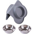 Hubulk 2 Stainless Steel Dog Bowl with No Spill Non-Skid Silicone Mat by DailySale