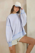 Hug Distressed Washed Sweatshirt Pullover by Boutique 23