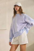 Hug Distressed Washed Sweatshirt Pullover by Boutique 23