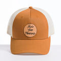 Hug Your Peeps Leather Patch Trucker Hat by Swell-O-Phonic