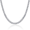 Huge 23 Ct TW Round Cut Natural Diamond Tennis Necklace 14K White Gold 18"
