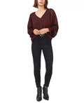 Vince Camuto Printed V-Neck Blouse, Size XS by Vanessa Jane