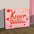 Hugs Kisses and Valentine Wishes Sign II by Tailored Canvases
