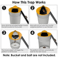 Humane Bucket Lid Mouse Trap with Ladder Auto Reset by DailySale