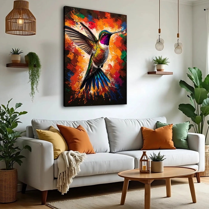 Humming Bird Abstract Wall Art by Tailored Canvases