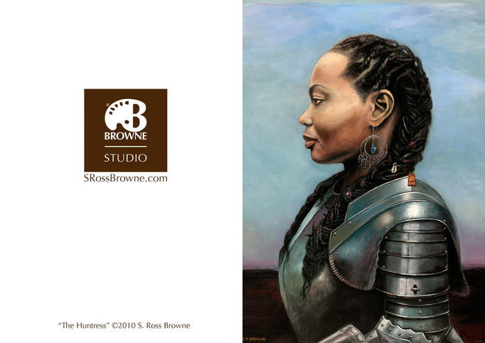 'THE HUNTRESS' S. Ross Browne Greeting Card: 5x7 Frame Ready by Adiva Naturals