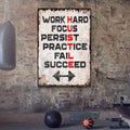 HUSTLE Motivational Portrait Sign II by Tailored Canvases
