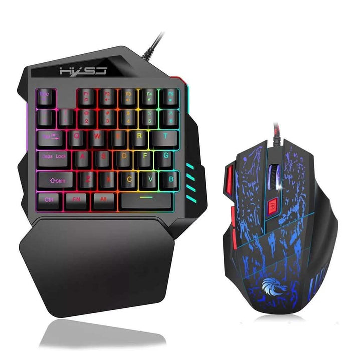HXSJ J50 One-Handed Gaming Keyboard Mouse Combo by DailySale