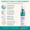 Hyaluronic Acid Face Serum with Collagen Peptides & 5% Niacinamide – Anti-Aging Serum for Fine Lines, Wrinkles & Firmness 1 oz by TriDerma MD