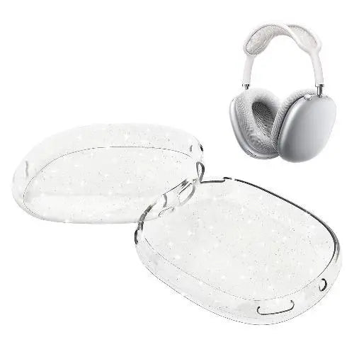 Hybrid-Flex Transparent Sparkle Case - Apple AirPods Max by Zerodamage Sahara Case LLC