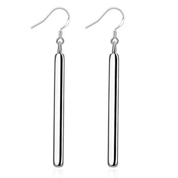 Hypoallergenic Sterling Silver Bar Hook Earrings by DailySale