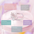 I Am Divinely Guided: 111 Angel Number Silver Lotus Ring by Conscious Items