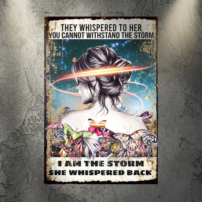 I Am The Storm Sign II by Tailored Canvases