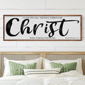 I Can Do All Things Through Christ Who Strengthens Me Faith Sign II by Tailored Canvases