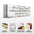 I Can Do All Things Through Christ Who Strengthens Me Faith Sign III by Tailored Canvases