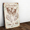 I Choose You Cow Couple Sign by Tailored Canvases