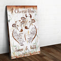 I Choose You Cow Couple Sign by Tailored Canvases