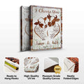 I Choose You Cow Couple Sign by Tailored Canvases