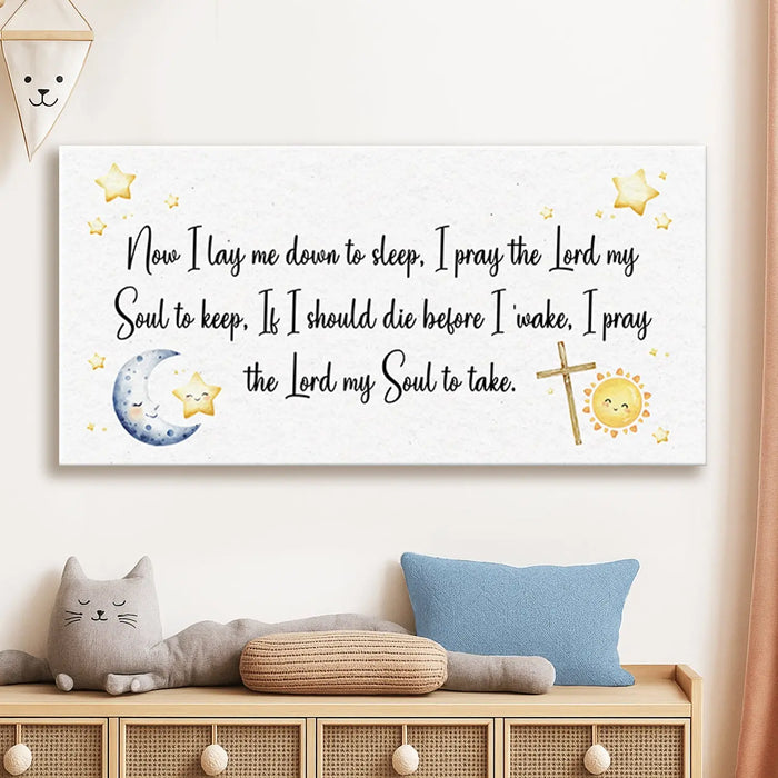 I Lay Me Down To Sleep Faith Sign by Tailored Canvases