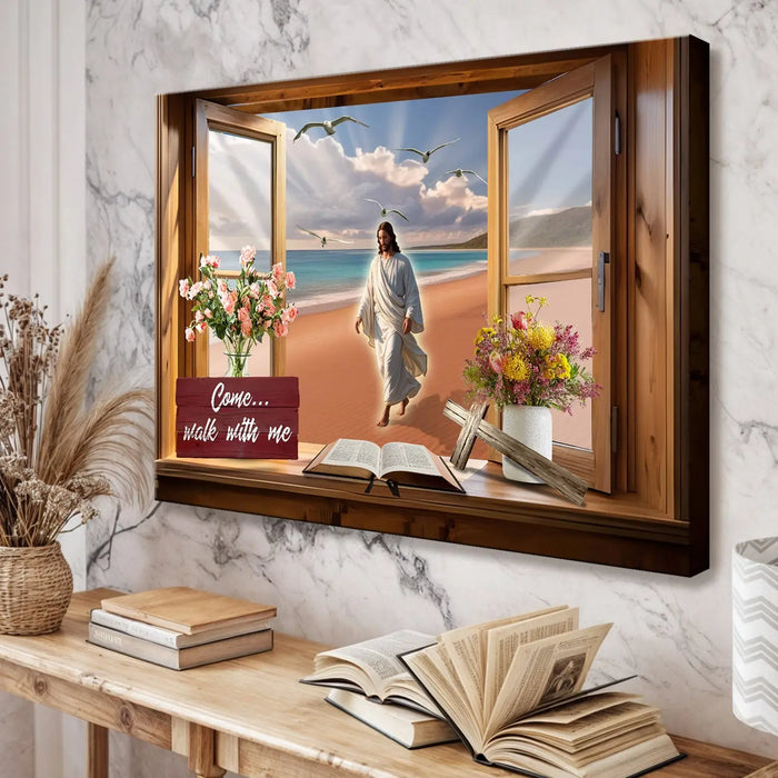 I Will Walk By Faith Faith Sign by Tailored Canvases