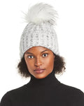 Kyi Kyi Chunky Wool Blend Beanie with Faux Fur Pom by Vanessa Jane