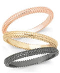 International Concepts Tri-Tone 3-Pc. Set Textured Stackable Rings by Vanessa Jane