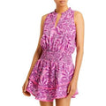 Aqua Sleeveless Smocked Mini Dress by Vanessa Jane