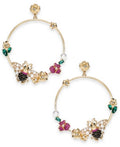 Thalia Sodi Gold-Tone Imitation Pearl & Crystal Bee Flower Drop Earring by Vanessa Jane