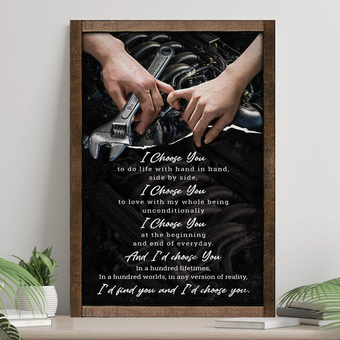 I'd Find You And I'd Choose You Couple Sign by Tailored Canvases