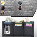 Mens RFID Wallet - Extra Capacity Leather Trifold 7 slot with ID Window by ID Stronghold