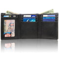Mens RFID Wallet - Extra Capacity Leather Trifold 7 slot with ID Window by ID Stronghold