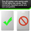 "Squeeze to Read" Secure Badge Holder Classic Vertical 1 ID Card Holder by ID Stronghold