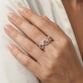 IGI Certified 0.40 Ct Multi Color Unheated Sapphire and Diamond 14K Yellow Gold Engagement Halo Ring by Fine Color Jewels