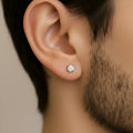 IGI Certified Round Lab Grown Diamond Solitaire Stud Earrings Rose Gold by Fine Color Jewels