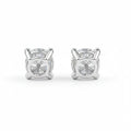 IGI Certified Round Lab Grown Diamond Solitaire Stud Earrings White Gold by Fine Color Jewels