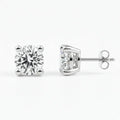 IGI Certified Round Lab Grown Diamond Solitaire Stud Earrings White Gold by Fine Color Jewels