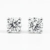 IGI Certified Round Lab Grown Diamond Solitaire Stud Earrings White Gold