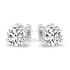 IGI, F/VS1, 3 CT Solitaire Lab-Grown Round Diamond Studs Earring 950 Platinum