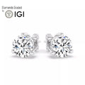 IGI, F/VS1, 3 CT Solitaire Lab-Grown Round Diamond Studs Earring 950 Platinum by DailySale