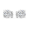 IGI, F/VS1, 4 CT Solitaire Lab-Grown Round Diamond Studs Earring, 950 Platinum