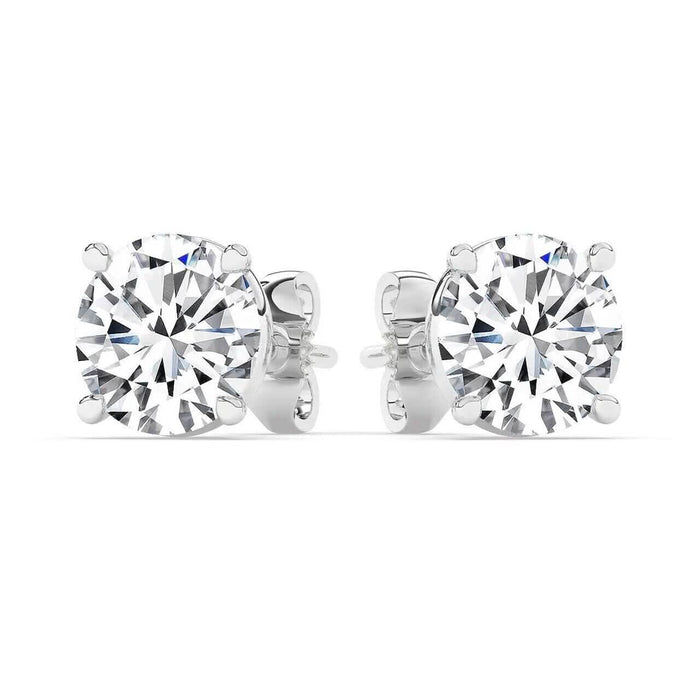 IGI, F/VS1, 4 CT Solitaire Lab-Grown Round Diamond Studs Earring, 950 Platinum by DailySale