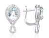 Green Amethyst Dual Stone Earrings