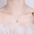White Moissanite Jewelry Set by Fine Color Jewels