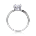 White Topaz Solitaire Engagement Ring by Fine Color Jewels