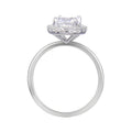White Topaz Halo Style Promise Ring by Fine Color Jewels