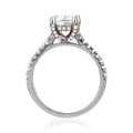 White Topaz Pave Promise Ring by Fine Color Jewels