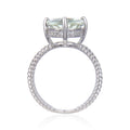 3.00 Ct Oval Green Amethyst Prong Silver Solitaire Cocktail Ring by Fine Color Jewels
