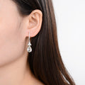Green Amethyst Drop Earrings by Fine Color Jewels