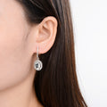 Green Amethyst Oval Earrings by Fine Color Jewels