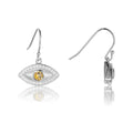 Natural Citrine Evil Eye Earrings by Fine Color Jewels